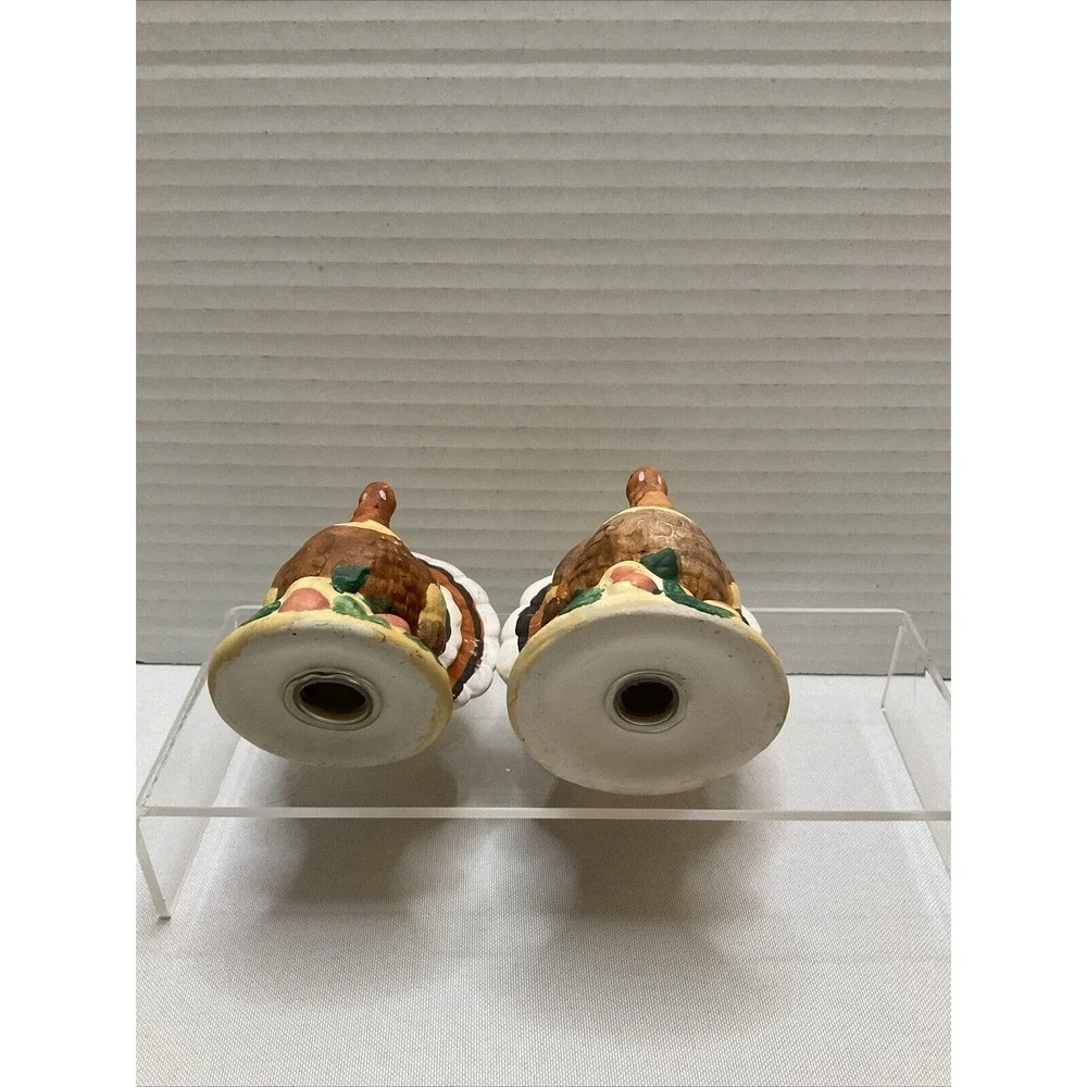 Thanksgiving‎ 1997 Ceramic Tom Turkey Salt and Pepper Shakers - Picture 4 of 5